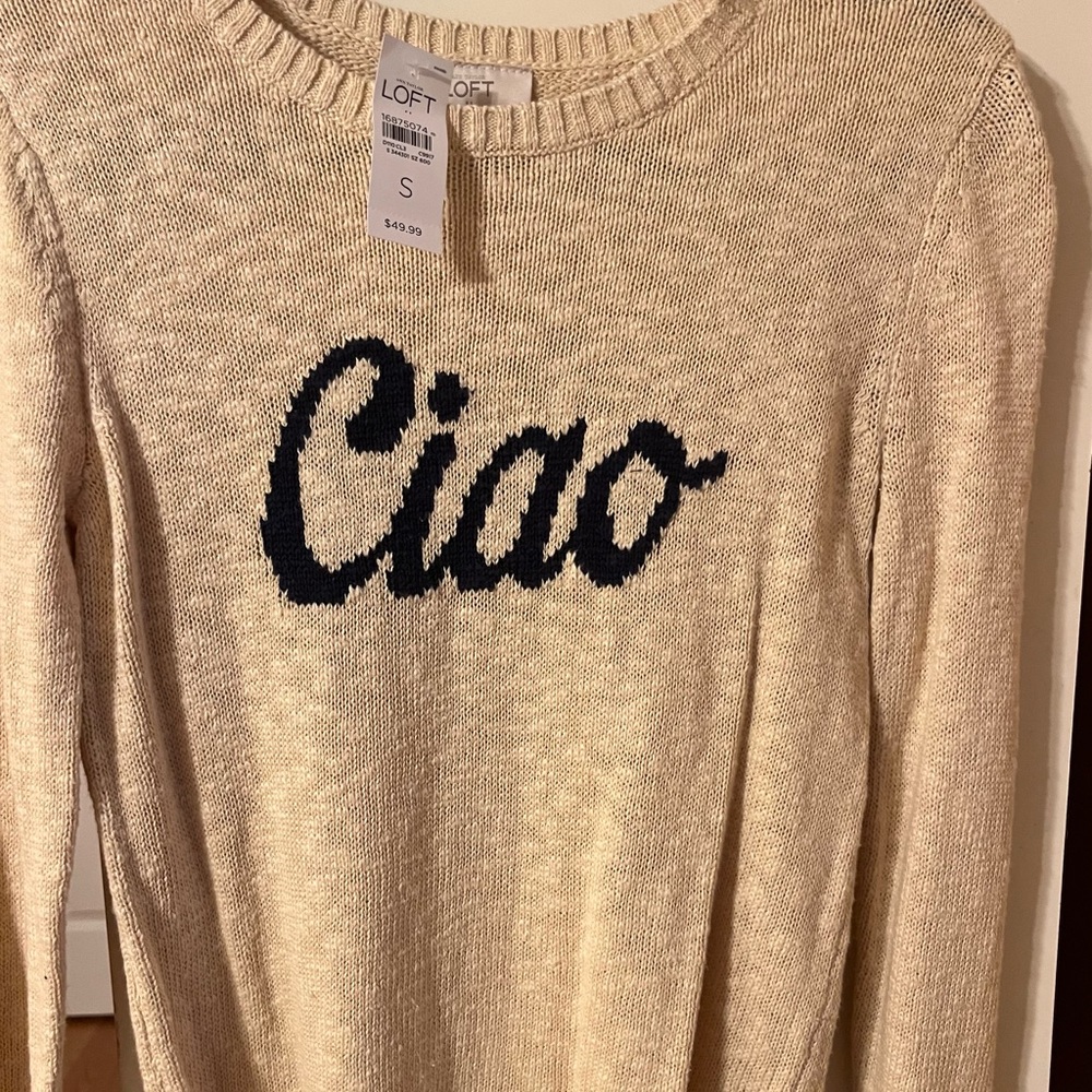 Never worn, NWT, LOFT sweater.